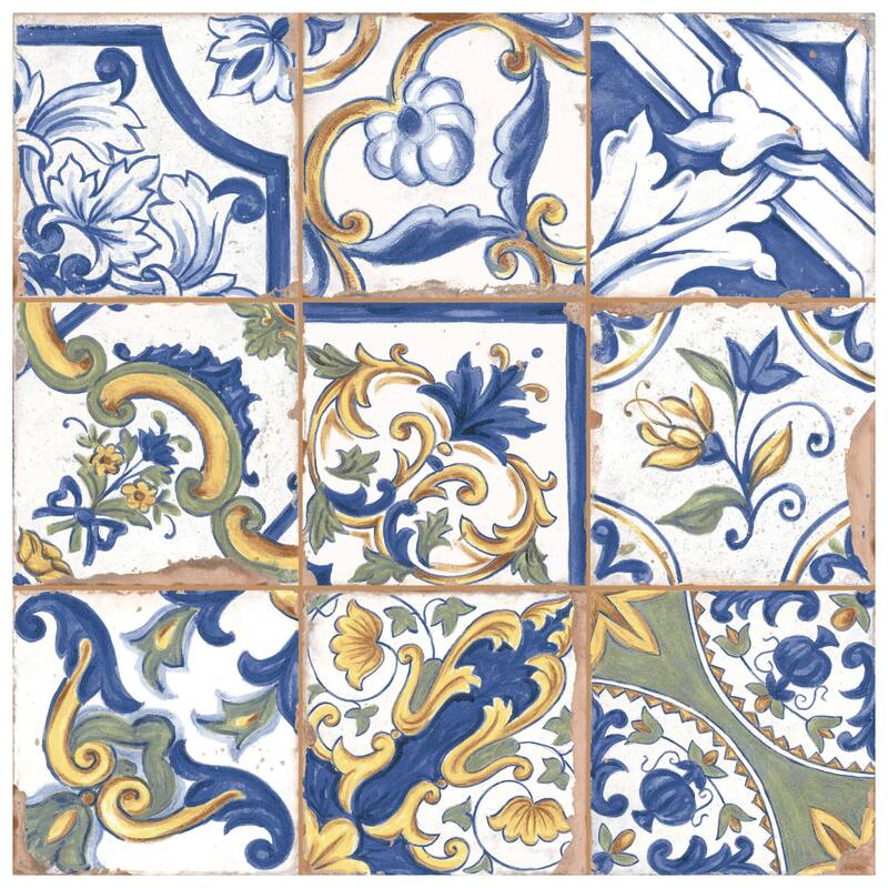 Merola Tile Kings Campania Amalfi 13" x 13" Ceramic Floor and Wall Tile