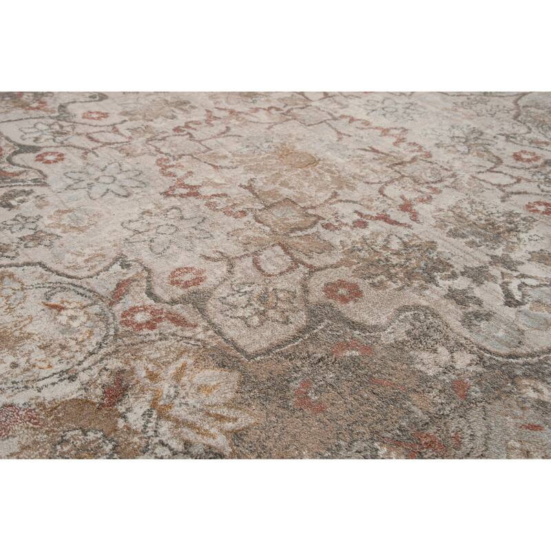 Alora Decor Lavish Rustic Rust Polypropylene/Polyester Area Rug