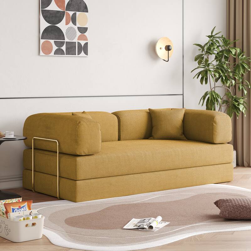JASIWAY Modern Vintage Convertible Sleeper Sofa Bed