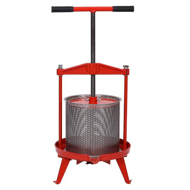 3.69-Gallon Red Stainless Steel Fruit Wine Apple Press Wine Making Instrument