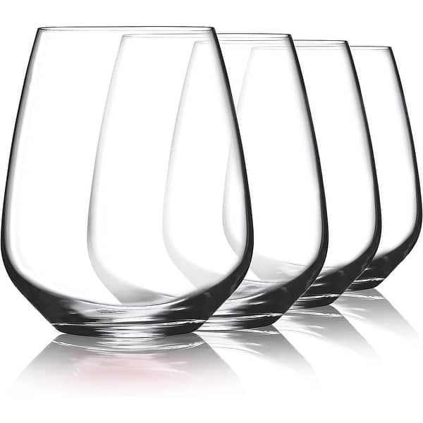 Luigi Bormioli Crescendo Stemless Drinking Glass Set of 4 23 oz