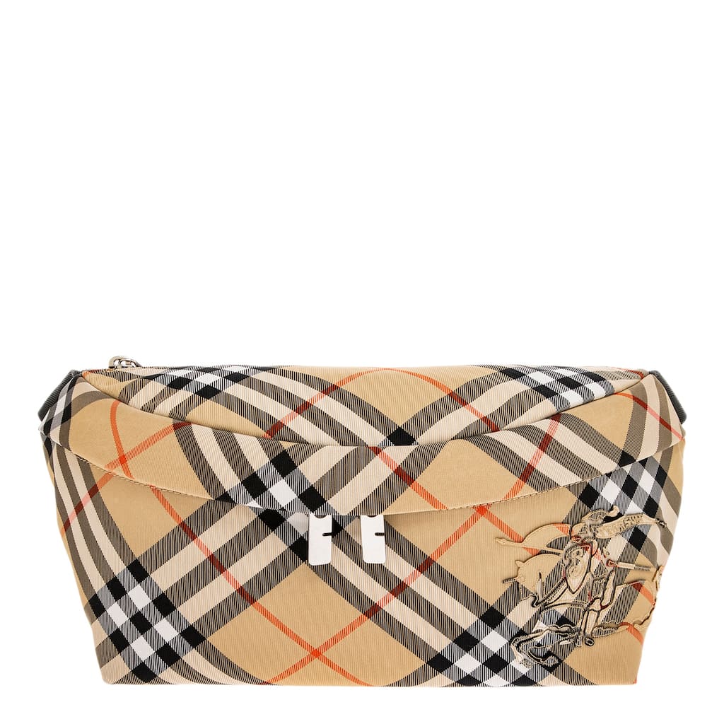 Burberry Men's Check Belt Bag - Sand