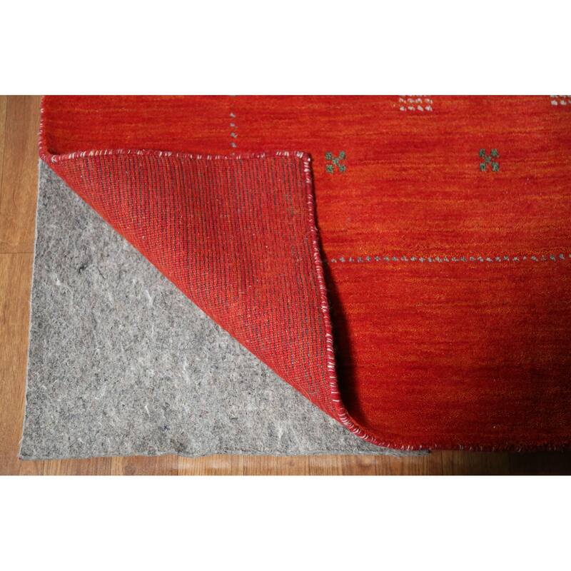 Hand Knotted Oriental 100% Wool Carpet Tribal Tribal Oranges & Rust Gabbeh Area Rug - 9' 7'' X 8' 3''