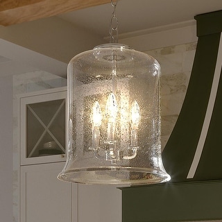 Luxury French Country Pendant Light, 17.125"H x 12.875"W, with English Country Style, Brushed Nickel, by Urban Ambiance