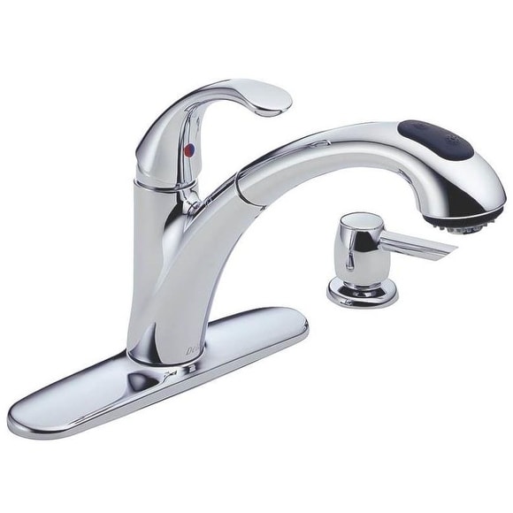 Delta 16929-SD-DST Single Handle Pull-Out Kitchen Faucet ...