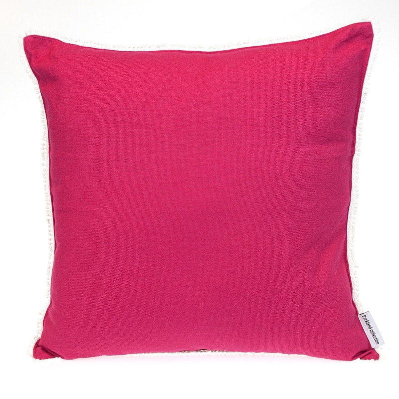 HomeRoots 16" Pink Cotton Throw Pillow