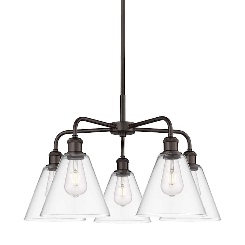Innovations Lighting 516-5CR-16-26 Berkshire Chandelier Berkshire 5 - Oil Rubbed Bronze / Clear