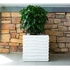 Kante Lightweight Retro Wave Textured Square Outdoor Planter, Large, 17 ...