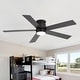 preview thumbnail 20 of 36, 42"/52" Modern Black Flush Mount Ceiling Fan with LED Light and Remote Matte Black-52"