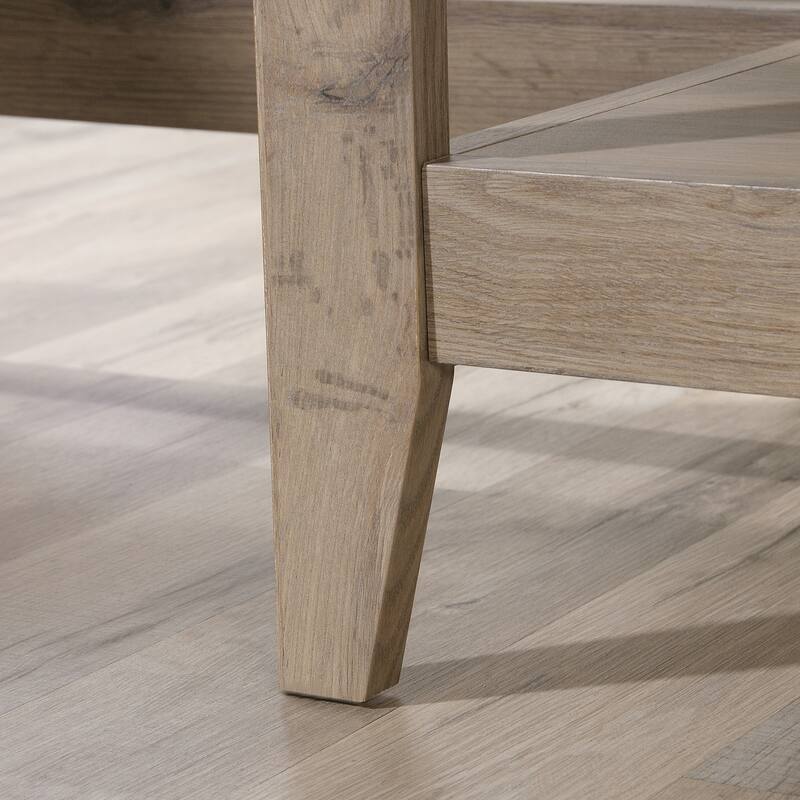 Engineered Wood Transitional L-Shaped Desk with File Drawer And Lower Shelf, Brown