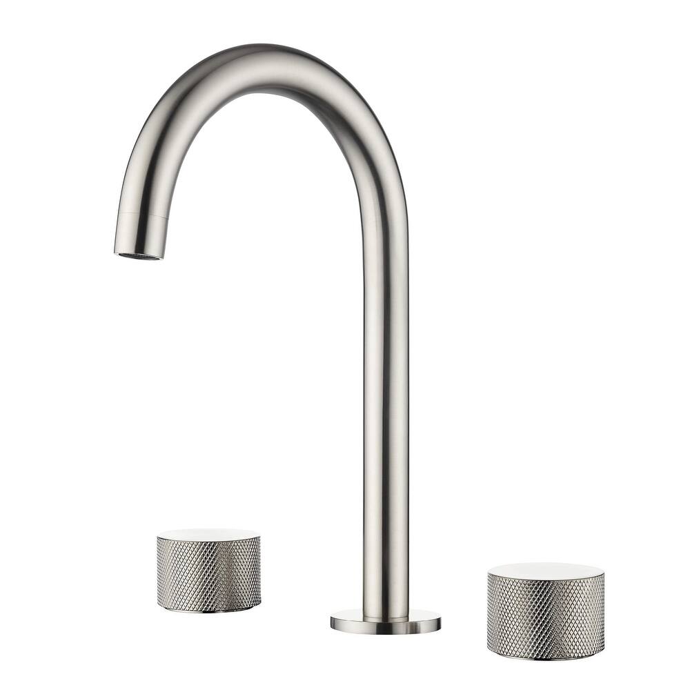 Circular X 8" Bathroom Sink Widespread Faucet with Drain Assembly