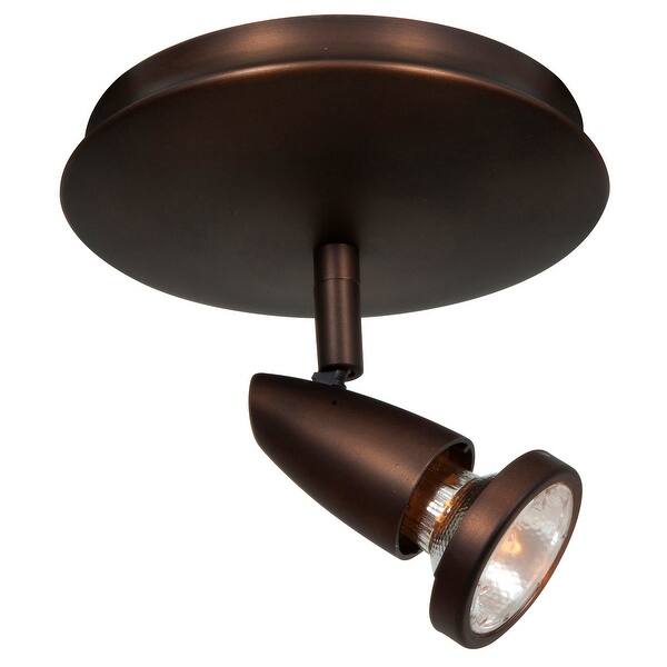 slide 2 of 2, Access Lighting Mirage - 1-Light Spotlight Flush Mount - Bronze Finish