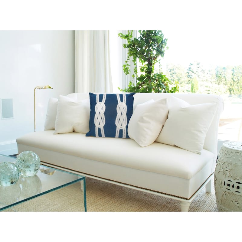 Liora Manne Visions II Double Knot Indoor/Outdoor Pillow Navy 20" Square