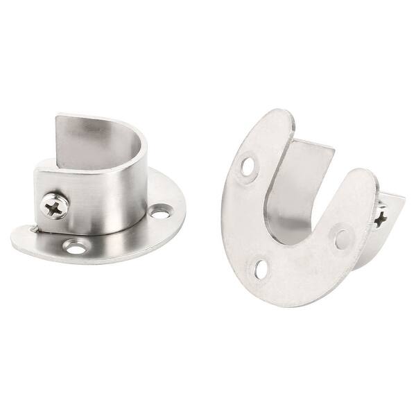 Shop Stainless Steel Clothes Closet Rod Bracket Flange Lever