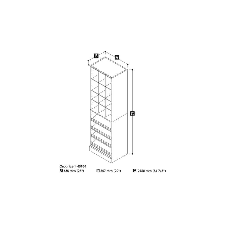 Versatile 25" Closet Organizer by Bestar