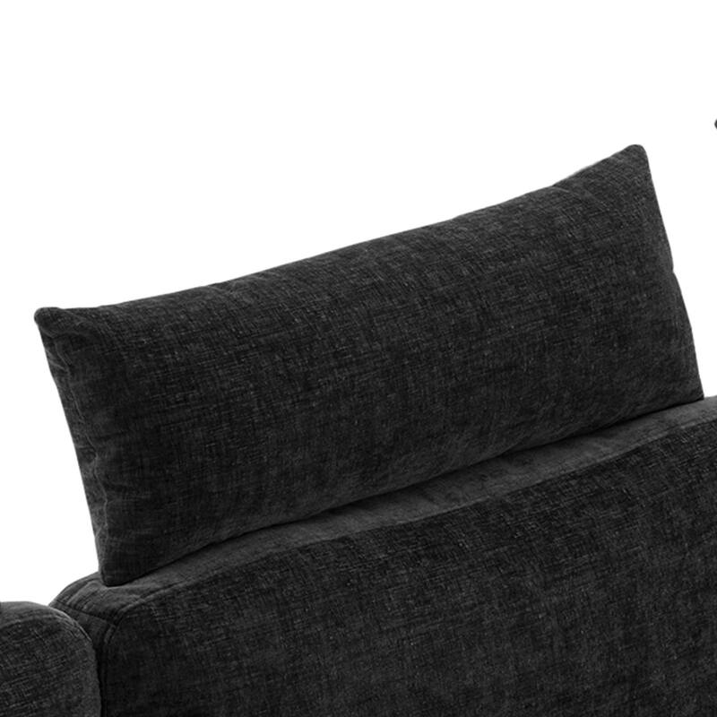 89" Chenille Sectional Sofa Couch With Extra Wide Chaise For Livingroom