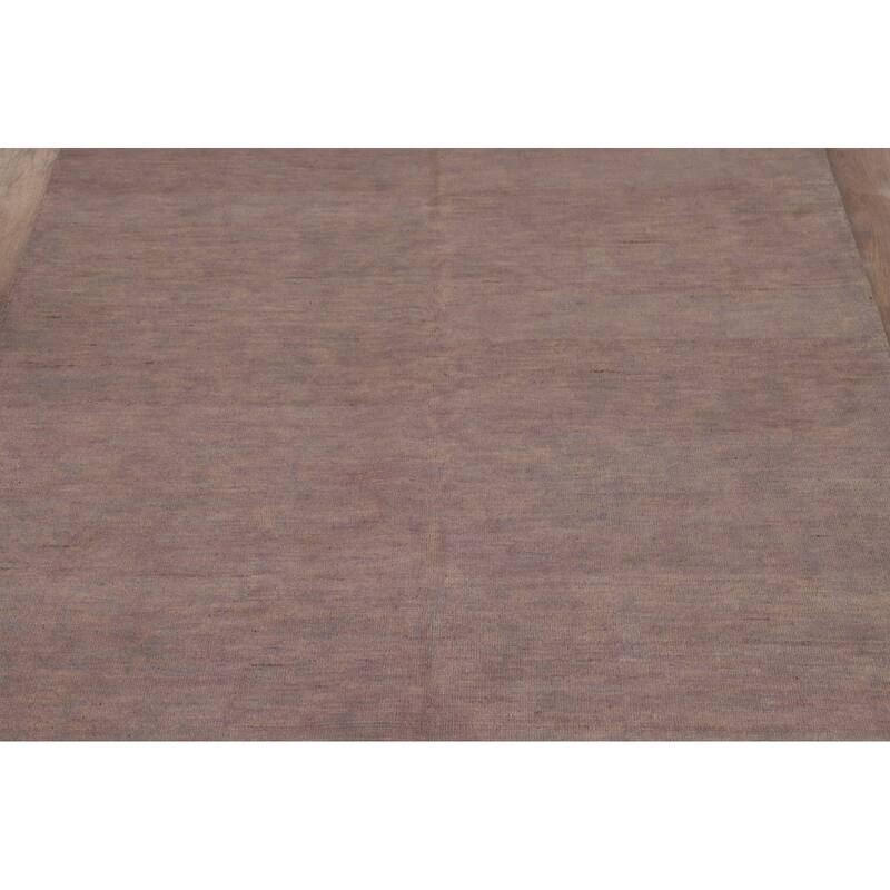 Brown Gray Gabbeh Oriental Area Rug Hand-Knotted Wool Carpet - 4'11" x 6'6"
