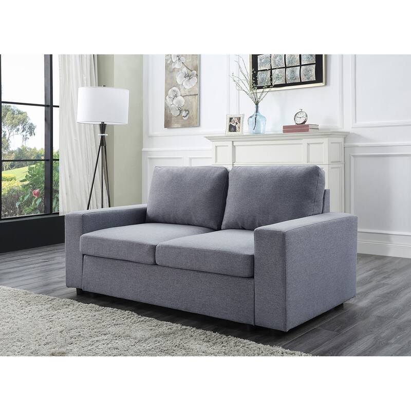 18" Seat Height Linen Loveseat