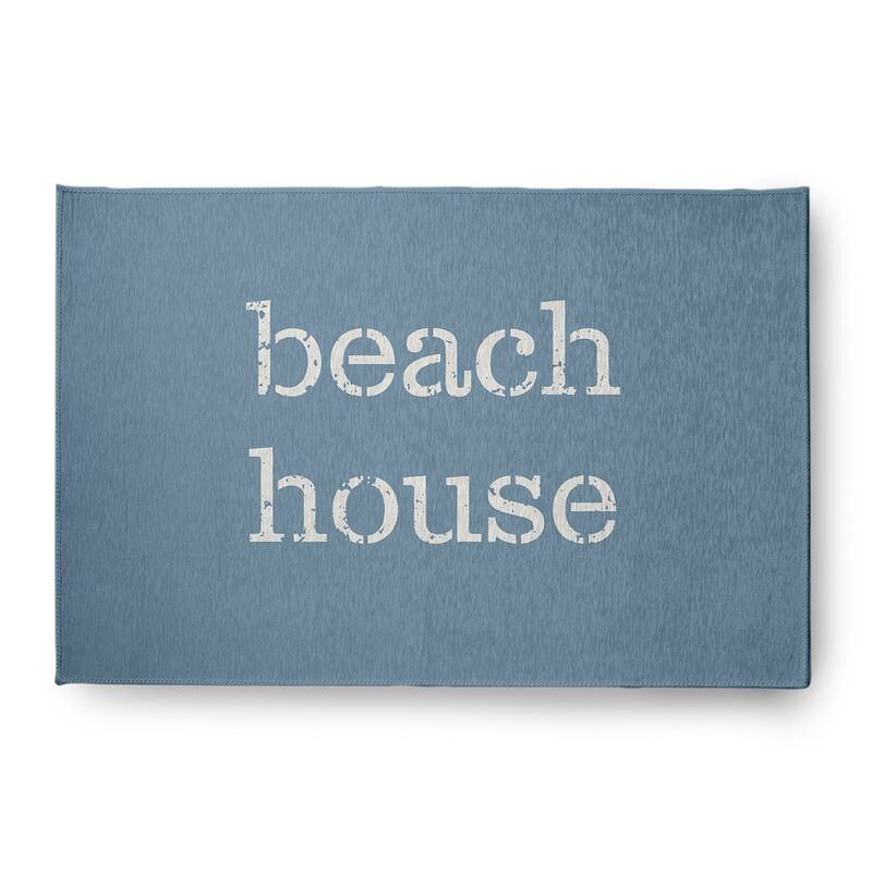 Beach House Nautical Chenille Rug - Dusty Smoke - 4' x 6'