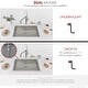 preview thumbnail 7 of 20, Dual-Mount 30" Stainless Steel Single-Bowl Kitchen Sink S-411TG - Brushed stainless steel - 30" x 18" x 9"