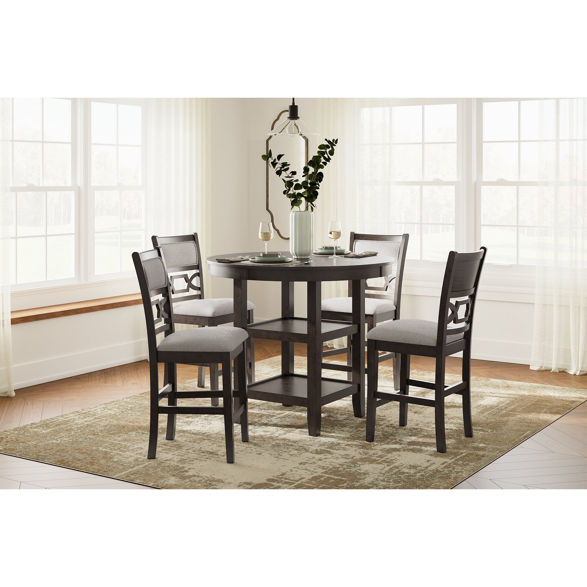 Ashley 5 counter dining table set sale