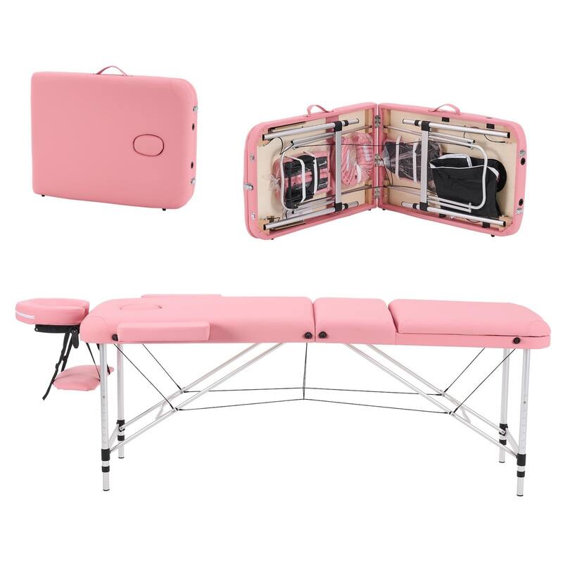 3 Folding Portable Massage Table Professional Aluminum Alloy