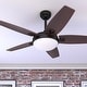 preview thumbnail 1 of 9, Honeywell Carmel Espresso Bronze Ceiling Fan with Integrated Light and Remote - 48-inch