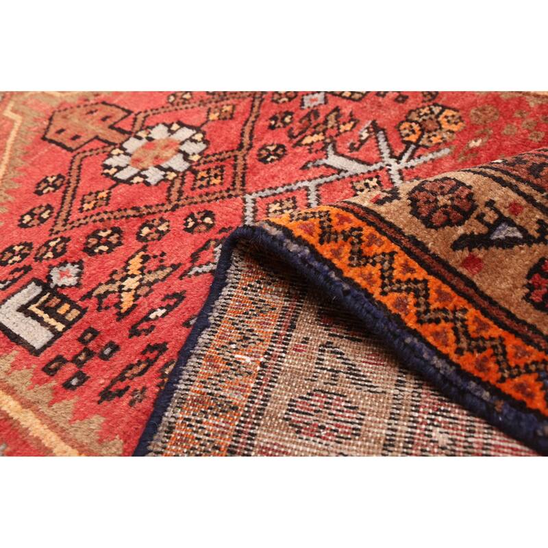 ECARPETGALLERY Hand-knotted Andelz Red Wool Rug - 3'6 x 6'9