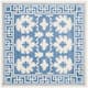 SAFAVIEH Handmade Bella Yosun Modern Floral Wool Rug - 5' Square - Blue/Ivory