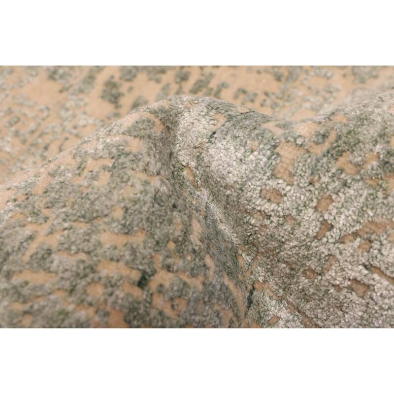 ECARPETGALLERY Hand-knotted Legacy Dark Green Silk, Wool Rug - 2'6 x 12'1