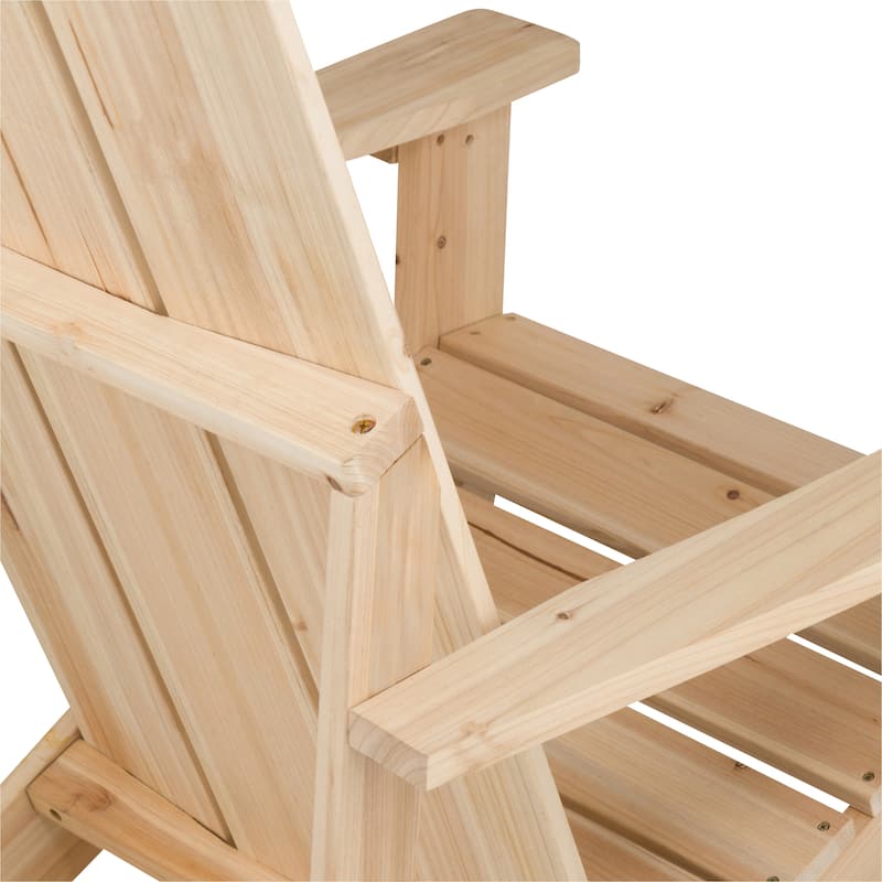 Linden Modern Wood Adirondack Chair Preassembled Back and Seat