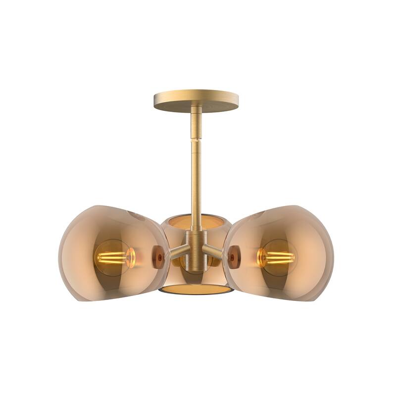 Alora Lighting PD548315CP Willow 3 Light 16" Wide Chandelier with - Brushed Gold