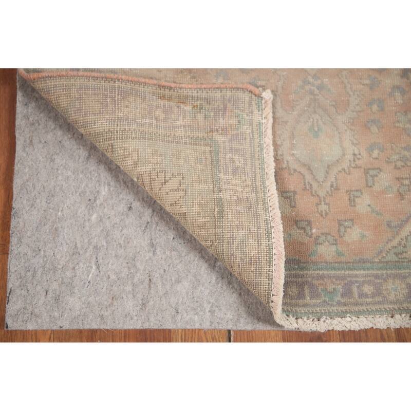 Hand Knotted Oriental 100% Wool Carpet Traditional Floral Pink Tabriz Area Rug - 4' 7'' X 3' 1''