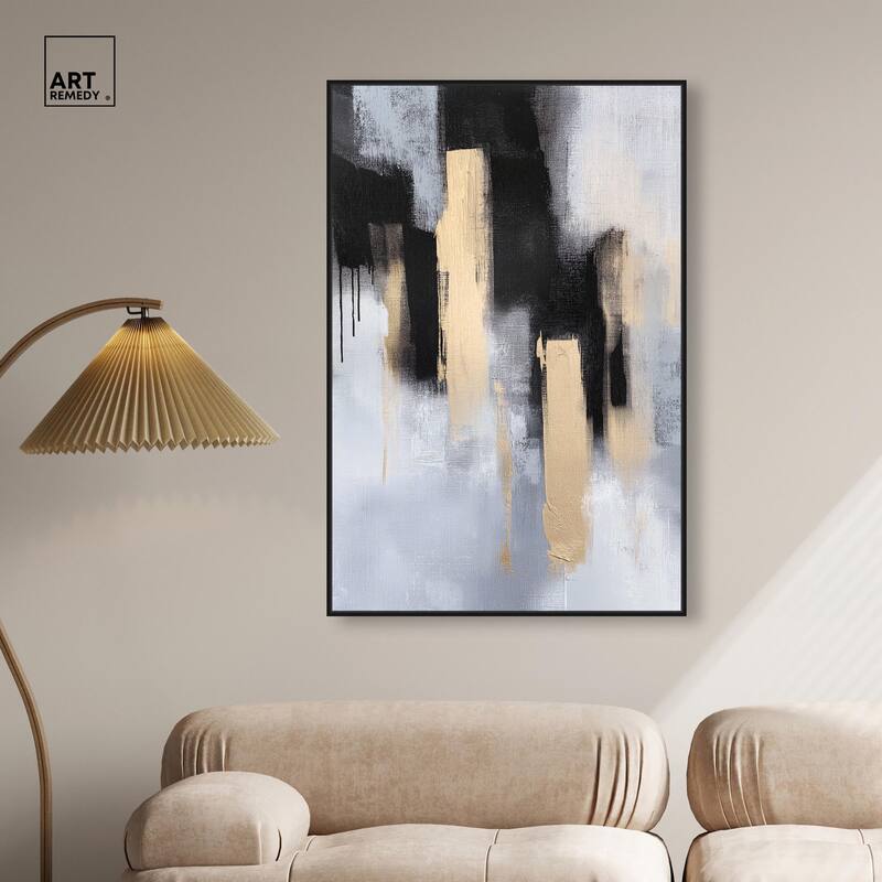 Onyx and Aureolin II Canvas by Art Remedy