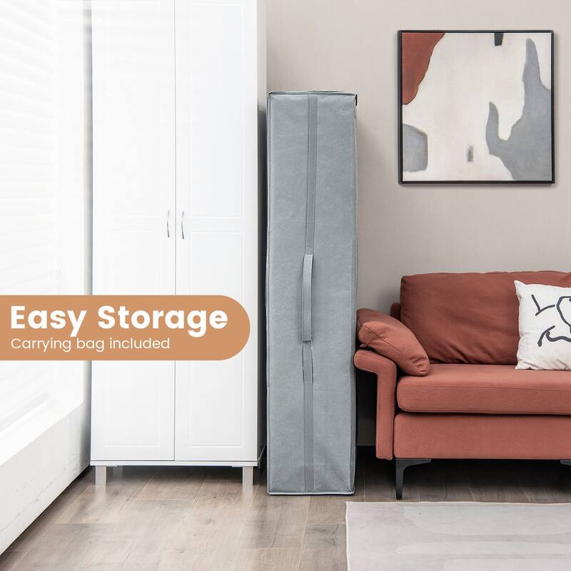 4-Inch White Grey Tri-Fold Design Memory Foam Mattress with Cooling Gel for Home or Travel