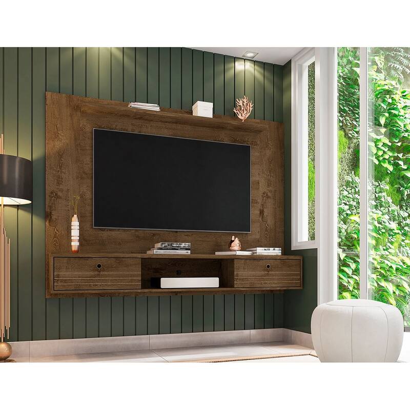 Liberty Mid Century Modern Wood 70.86 Floating Living Room Entertainment Furniture