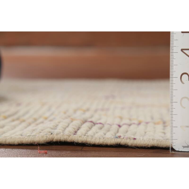 Trellis Moroccan Runner Rug Hand-Knotted Wool Carpet - 2'6"x 12'6"