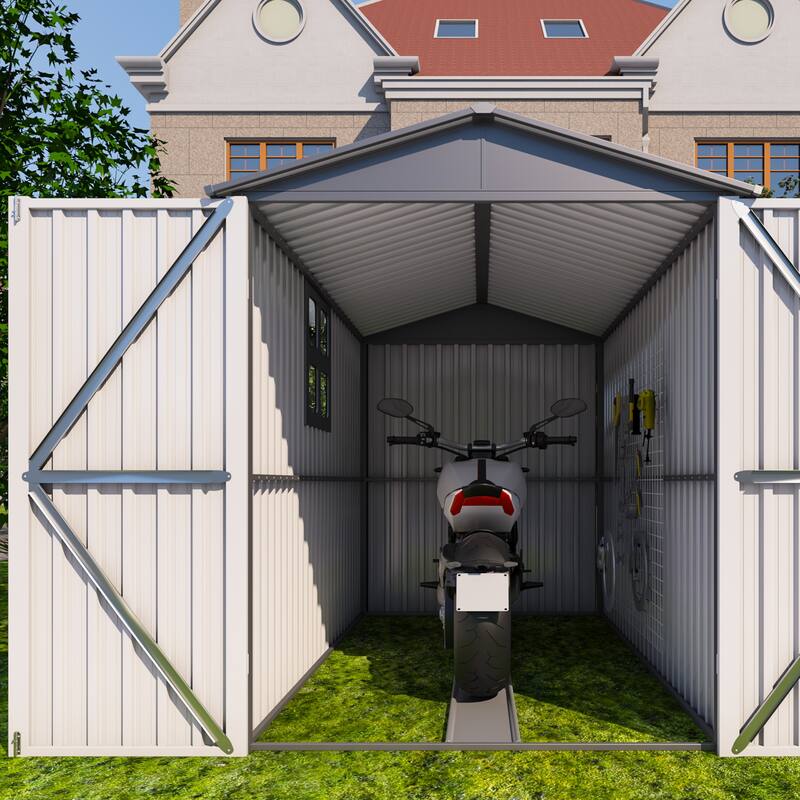 Outdoor Steel Storage Shed With Window ,Metal Garden Sheds