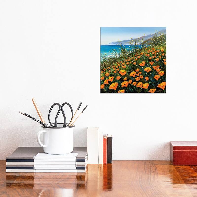 iCanvas "Poppies In The Springtime II" by Lisa Elley Canvas Print - 12x12x1.5