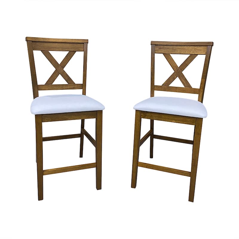 Carolina Living Taylor X-Back Counter Stools, Set of 2 - Golden Oak