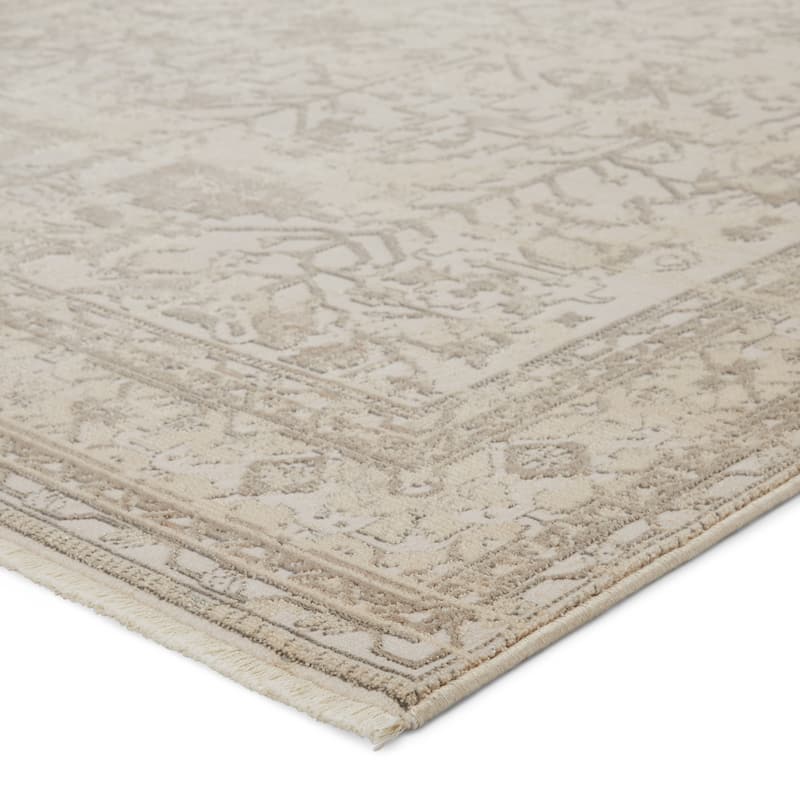Scarla Oriental Cream/ Light Gray Area Rug