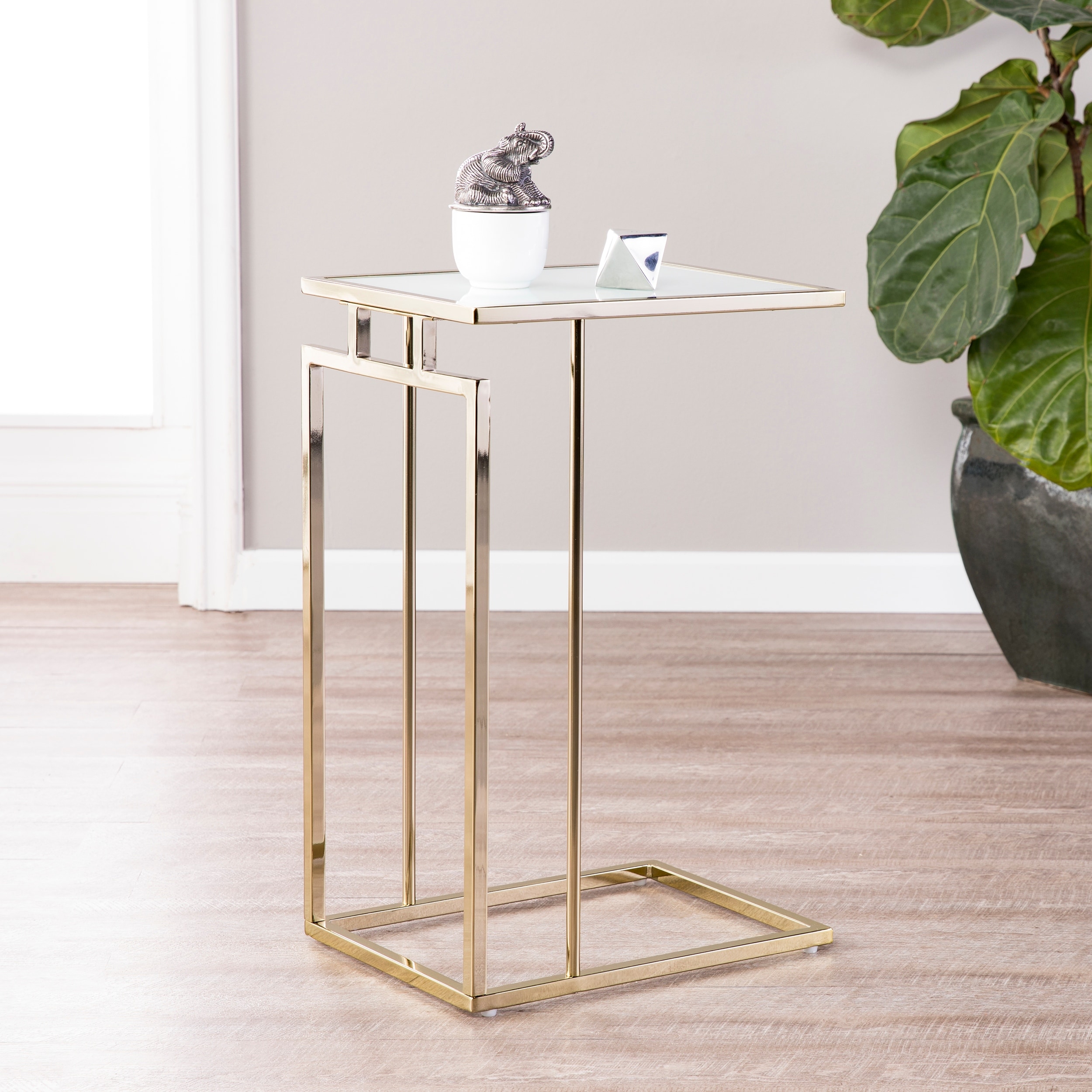 Holly Martin Colbi Glass Topped C Table Overstock 20508872
