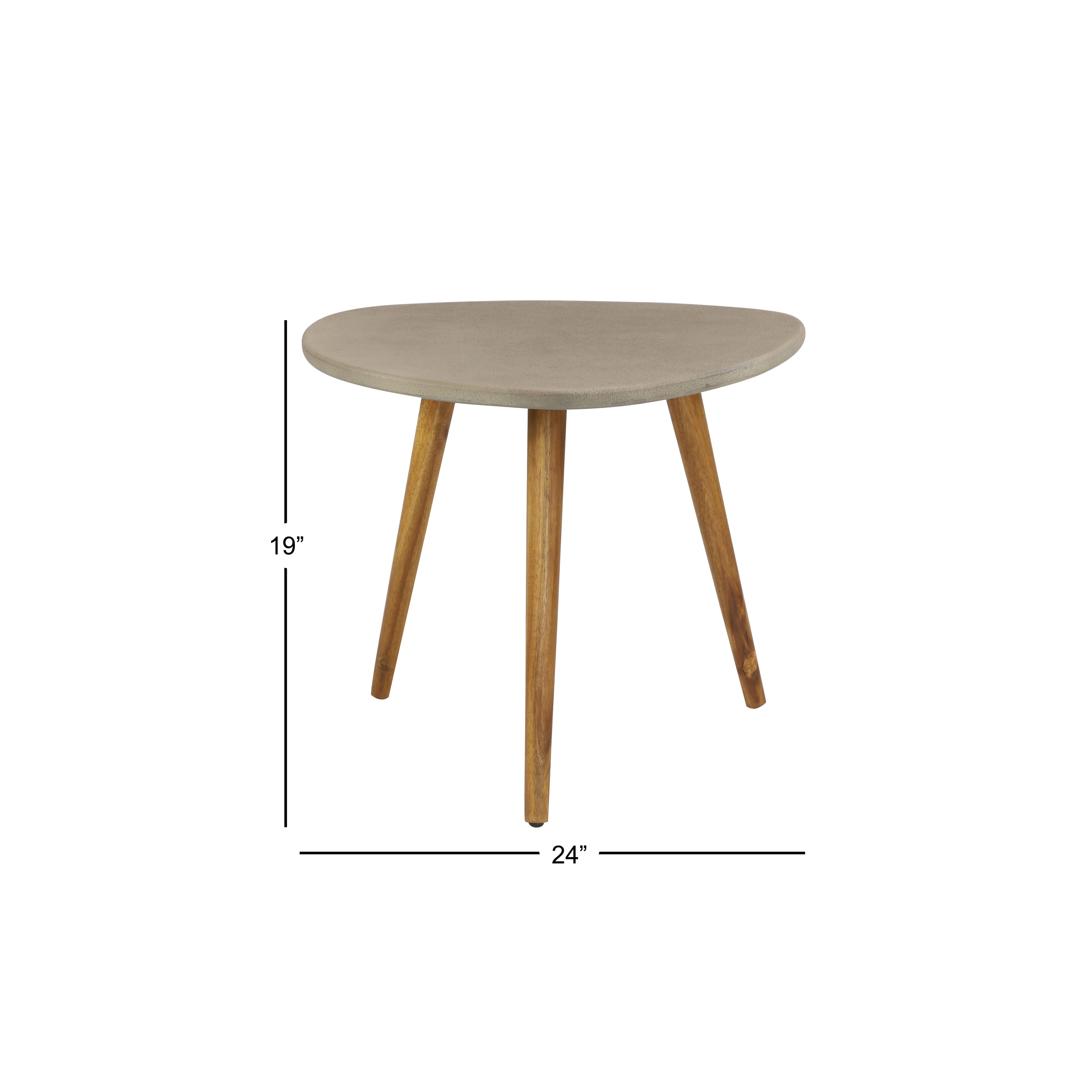 Cement top deals side table