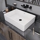 preview thumbnail 1 of 1, Eago BA131 White Porcelain Rectangular Above-mount Basin Vessel Sink