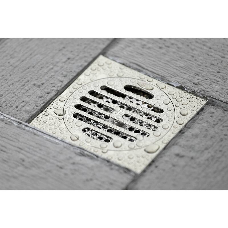 Watercourse Symmetric 4" Square Grid Shower Drain
