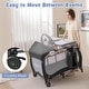 preview thumbnail 10 of 19, Gymax 5-in-1 Portable BabyPlayard Nursery Center Bassinet w/Music Box