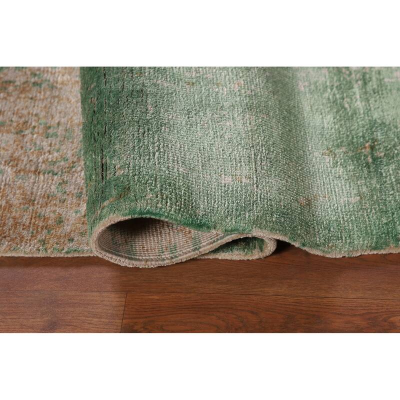 Contemporary Abstract Indian Area Rug Handmade Wool Carpet - 5'7"x 7'10"