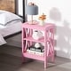 preview thumbnail 6 of 11, Modern Nightstand with 3-Tier Storage Shelves, Nightstands Set of 2