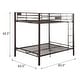 preview thumbnail 3 of 4, Sandy Black Double Queen Bunk Bed with Built-in Ladder
