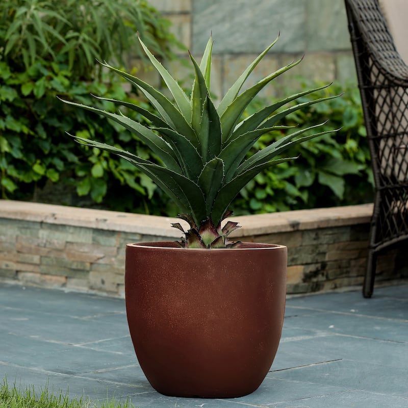 Tapered Round MgO Planter, Indoor and Outdoor